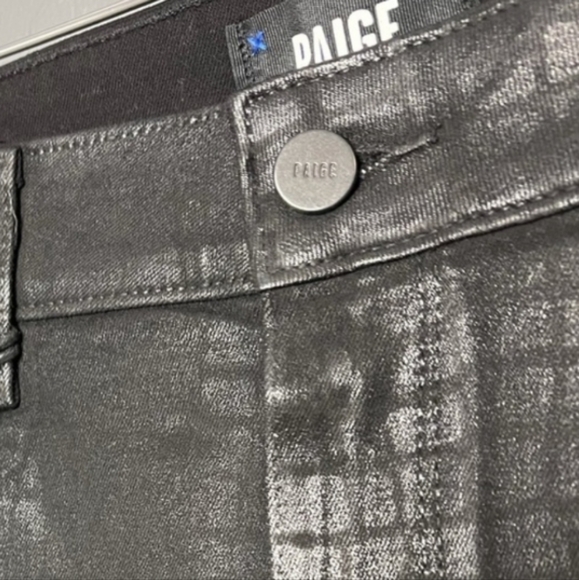 NWOT Women's Paige Hoxton Ultra Croc Lux Coated Skinny Jeans - Picture 2 of 8